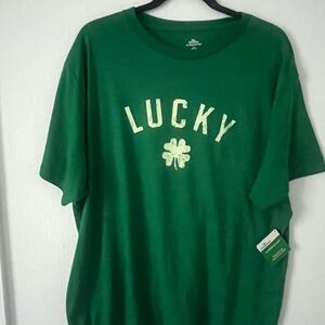 Lucky Brand Clover Graphic Tee - Green NWT